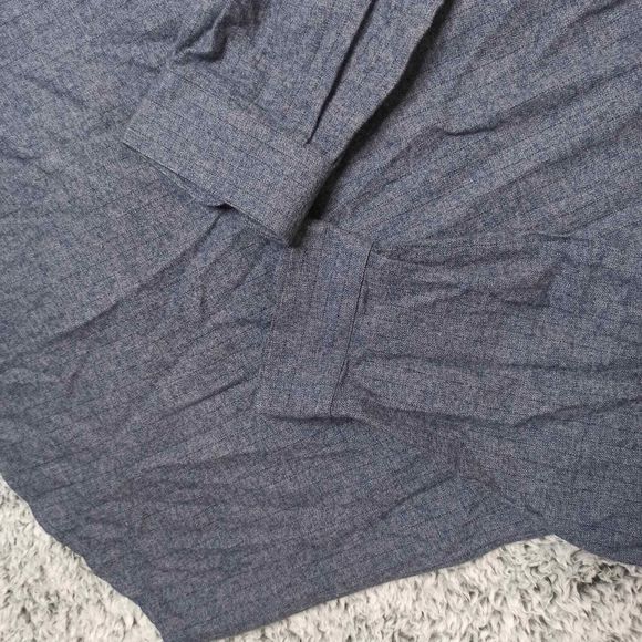 Bill Robin Son Men Shirt Blue Size XL Cotton Button Down Collar Long Sleeves - Picture 10 of 10